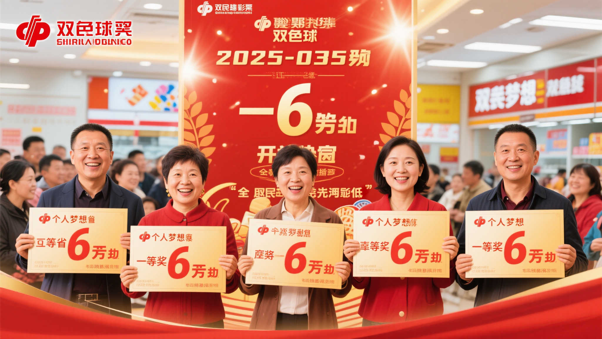 双色球2025-035期：6注一等奖诞生，公益金达1.35亿元